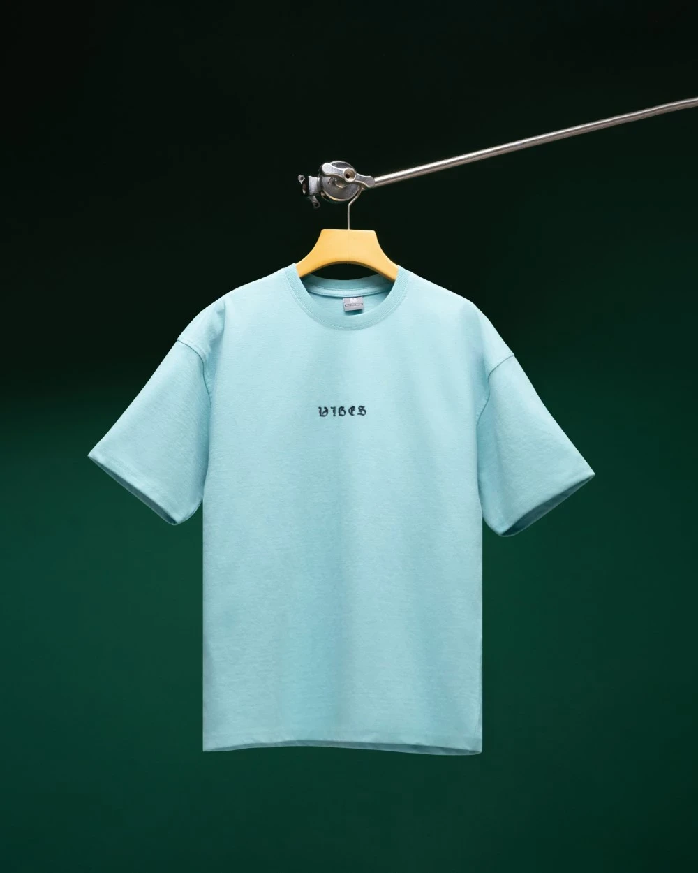 Solid Aqua Sea Drop Shoulder