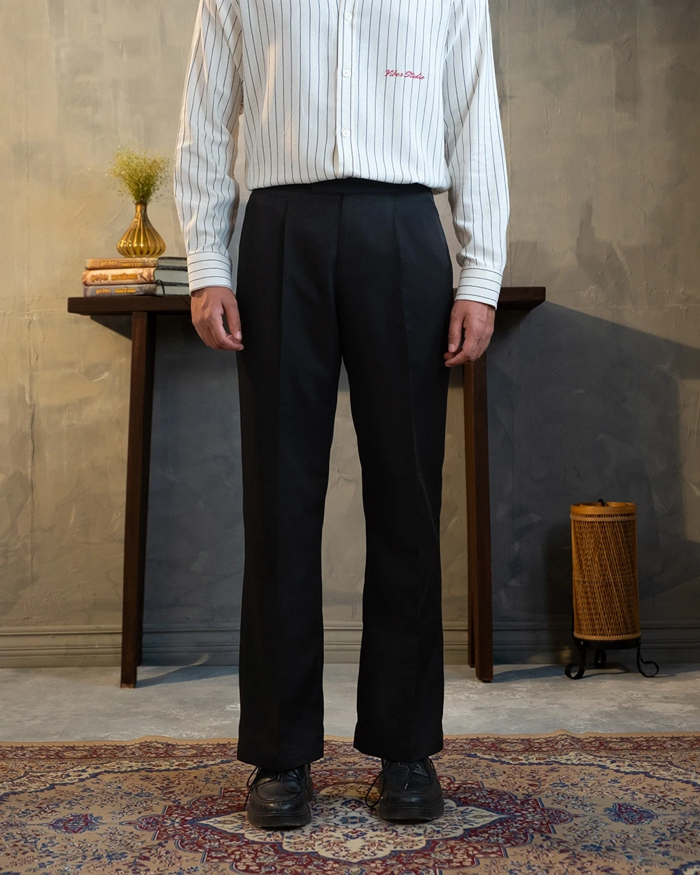 Black Formal Wide Leg Pant