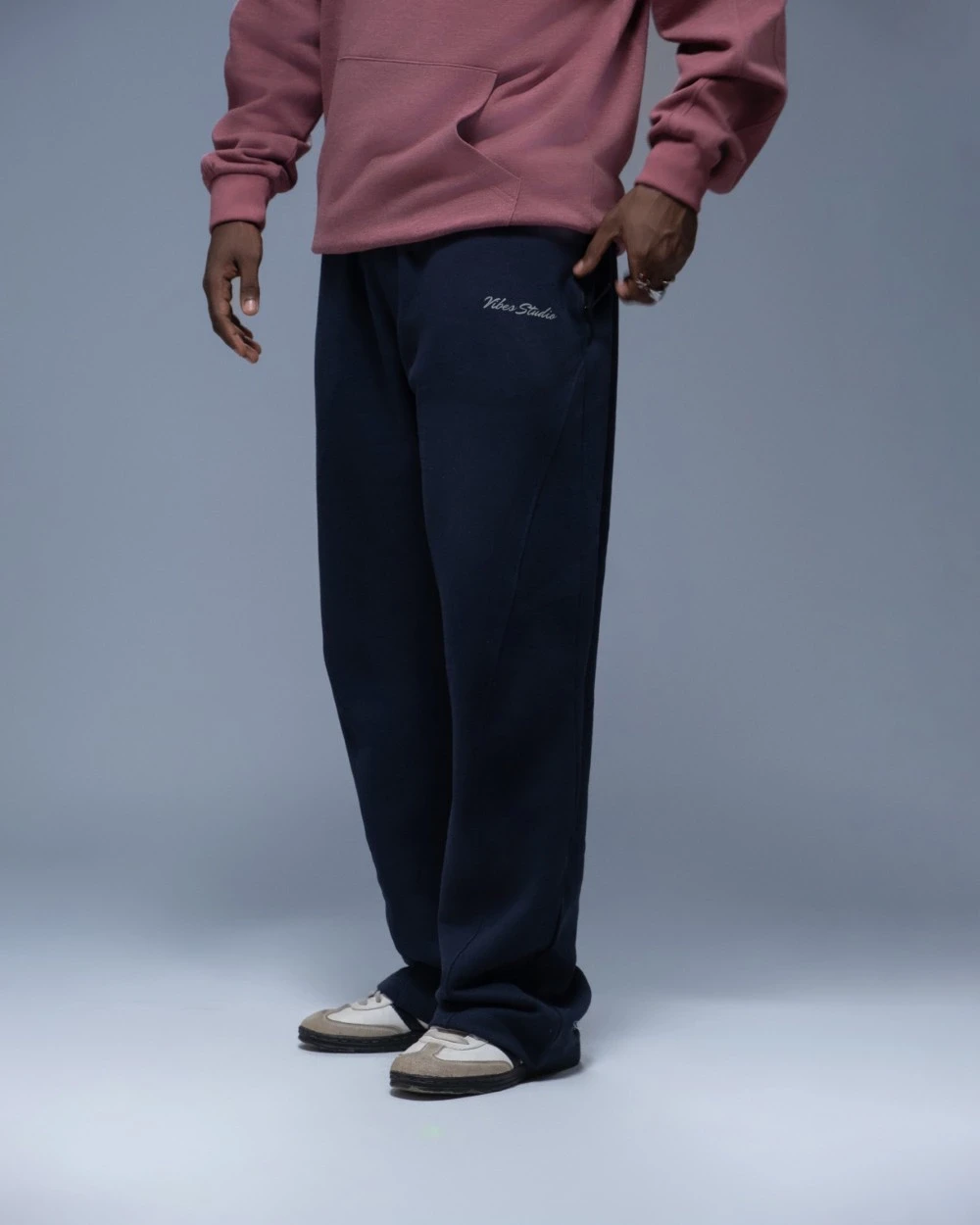 Vibes Baggy Navy Sweatpant