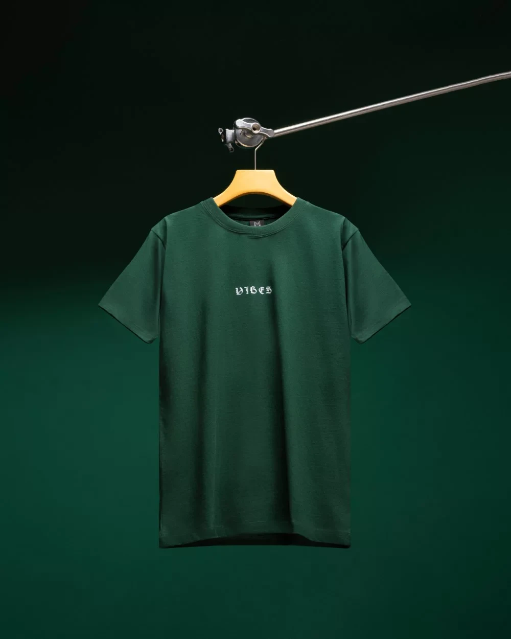 Solid Bottle Green Regular Fit