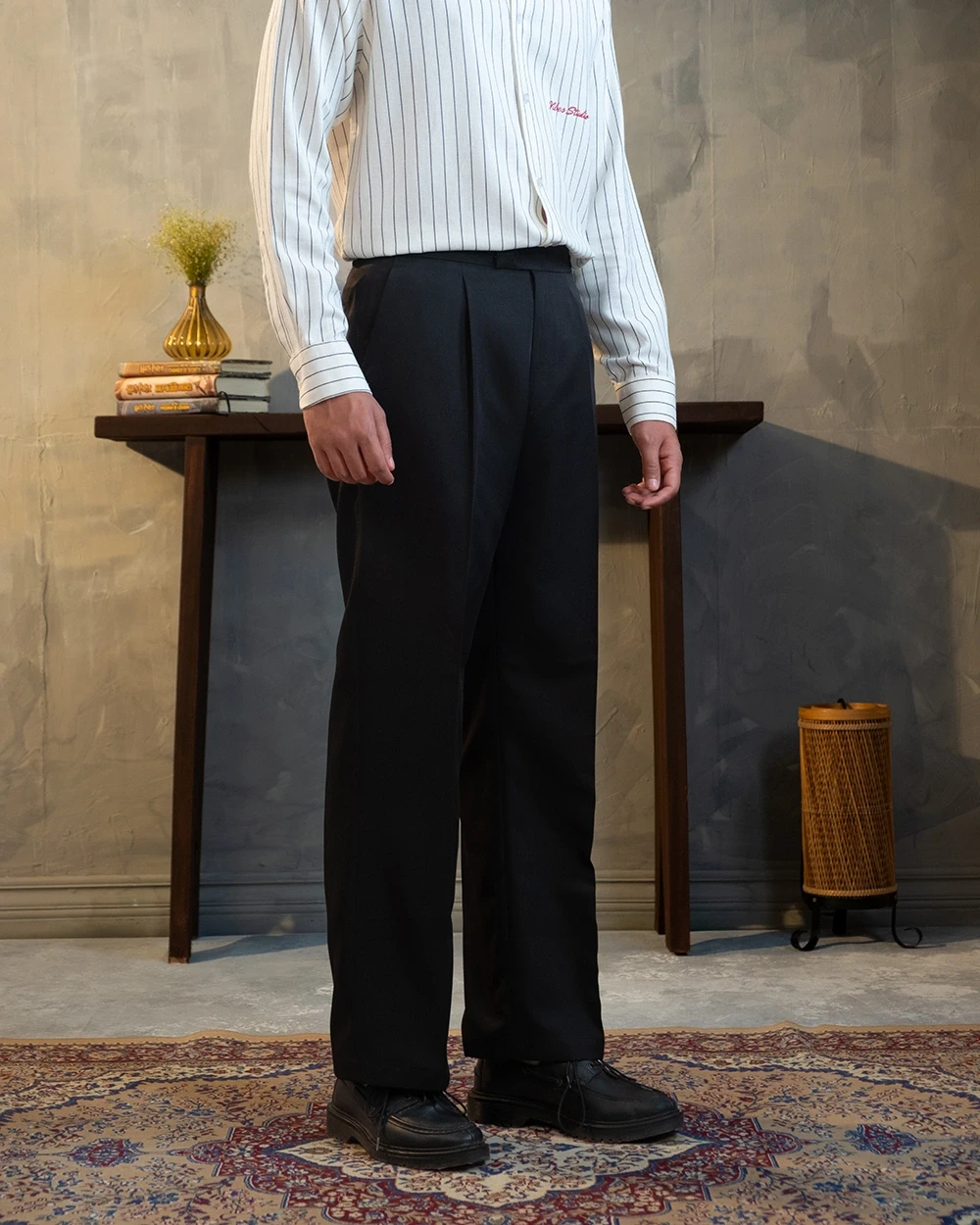 Black Formal Wide Leg Pant