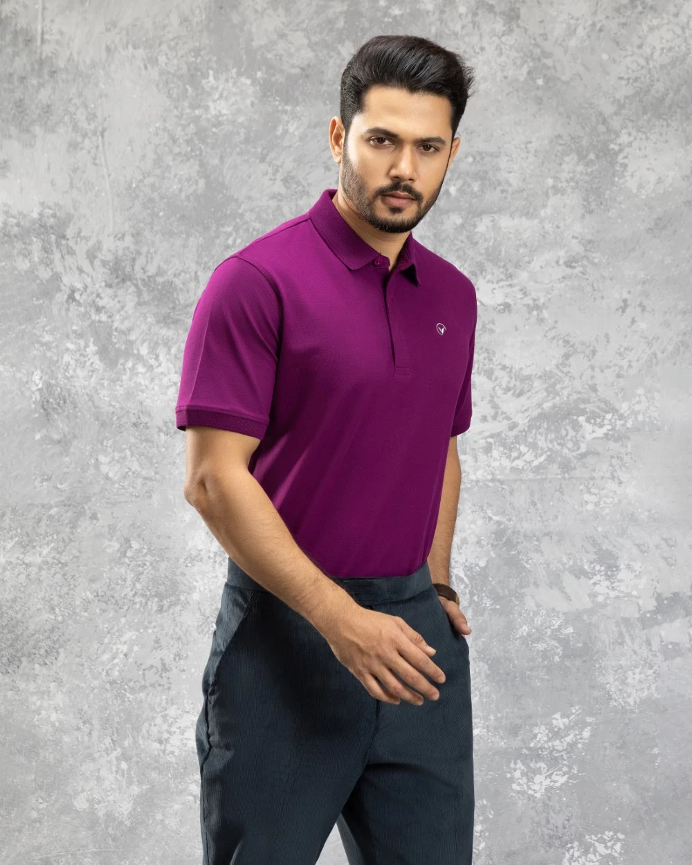 Signature Dark Purple Polo