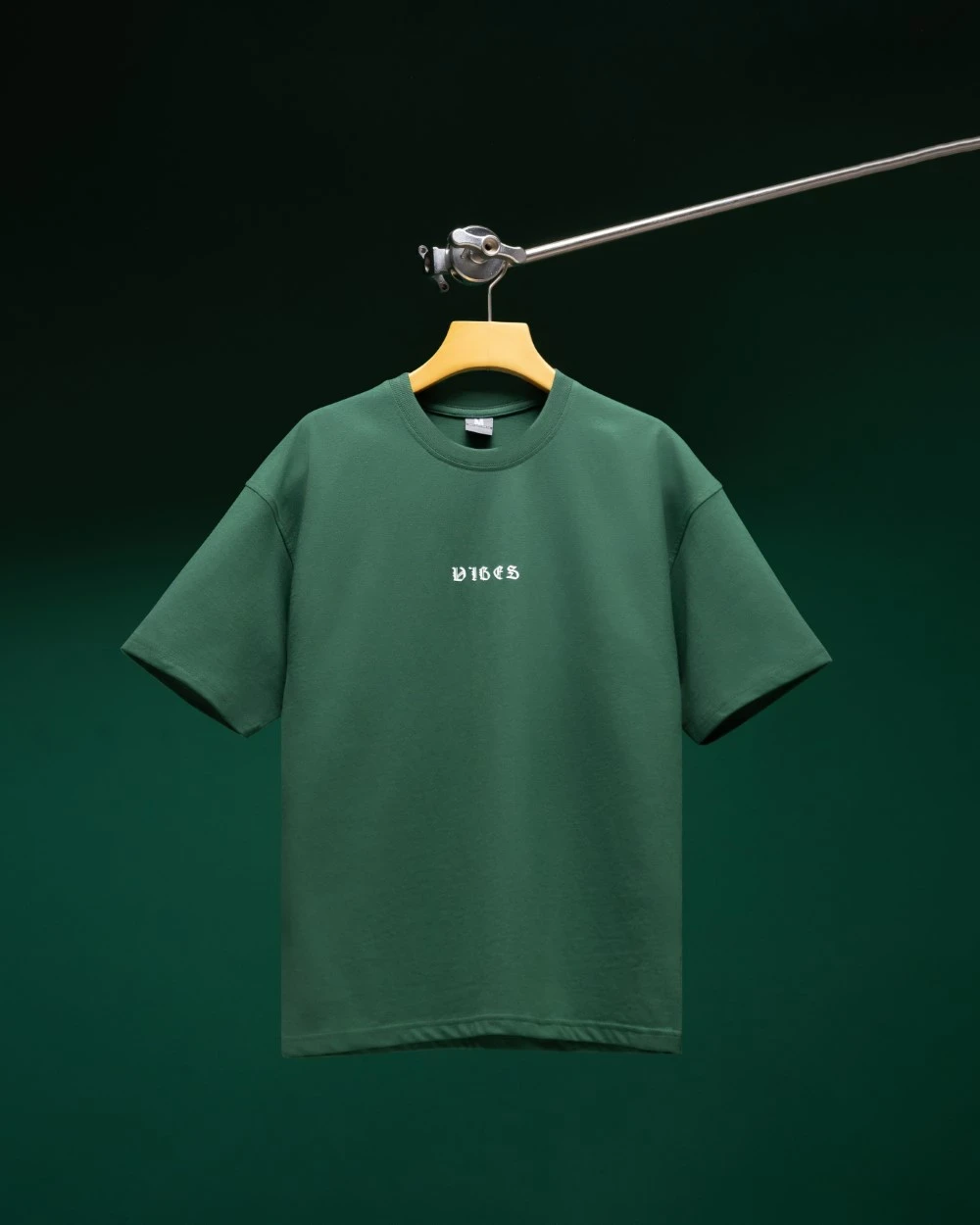 Solid Dark Green Drop Shoulder